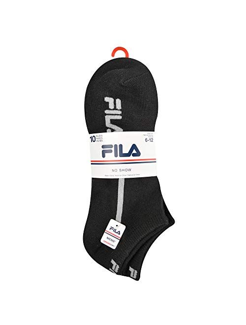 Fila mens Racing Striped No Show Socks