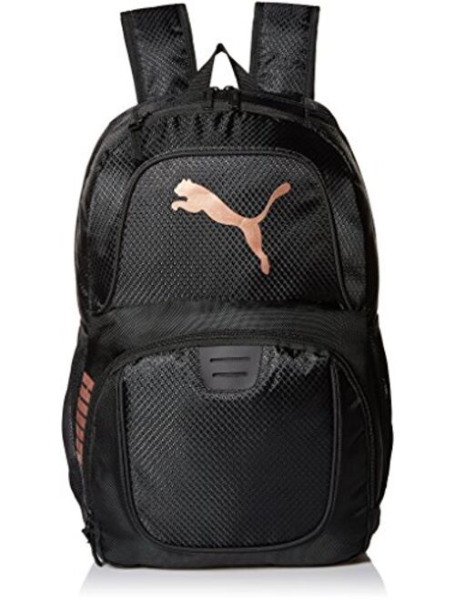 PUMA unisex adult Evercat Contender 3.0 Backpack, Black/Silver, One Size US