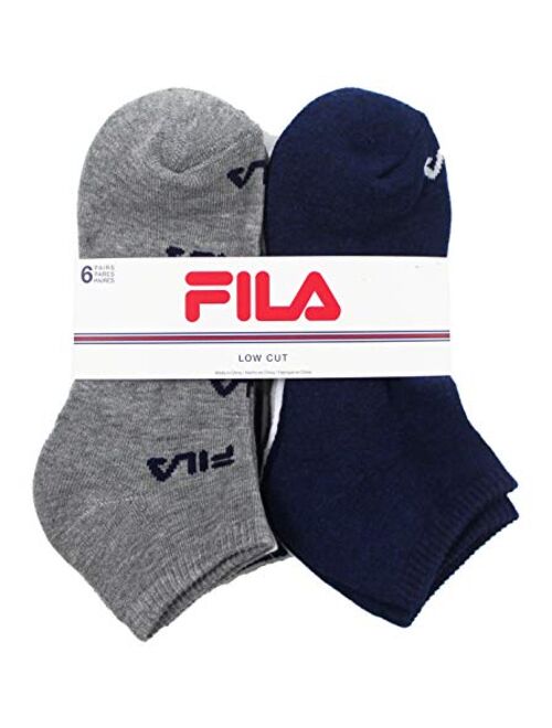 Fila Unisex 6-Pack Half Cushion Low Cut Length Socks