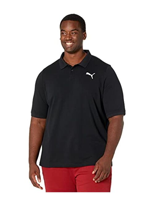 PUMA Men's Tall Plus Size Essentials Pique Polo T-shirt with Collar Bt
