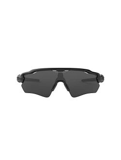SI Men's OO9208 Radar Ev Path Rectangular Sunglasses, Matte Black/Grey, 38 mm