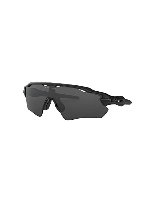 Oakley SI Men's OO9208 Radar Ev Path Rectangular Sunglasses, Matte Black/Grey, 38 mm