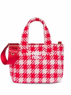 Miu Miu Houndstooth Check-print Terry Cloth Handbag