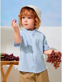 Toddler Boys Striped Print Shirt