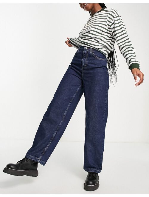 Topshop Baggy recycled cotton blend jean in indigo