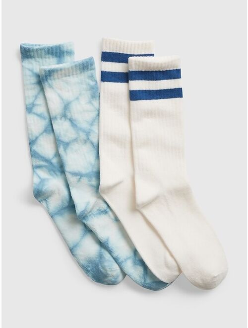 GAP Kids Cotton Tie Dye Tube Socks (2-Pack)