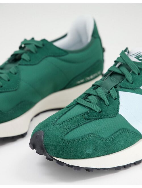 New Balance 327 sneakers in green and white