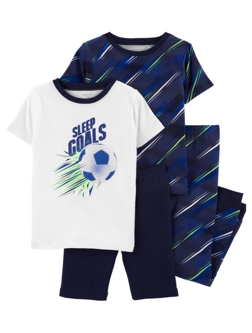 Carter's Big Boys 4-Piece Soccer Snug Fit T-shirt and Pajama Set