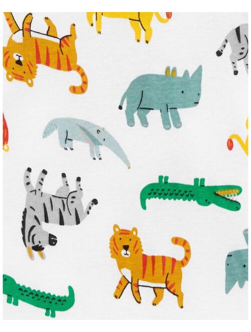 Carter's Toddler Boys 4-Piece Safari Snug Fit T-shirt and Shorts Pajama Set