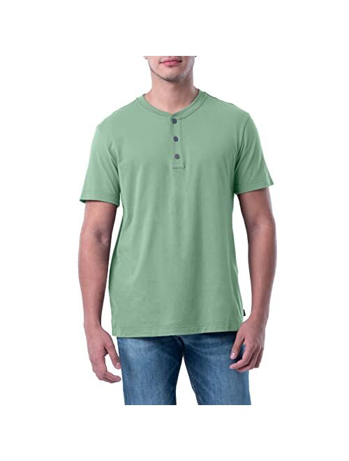 Lee Men's Short Sleeve Soft Washed Cotton Henley T-Shirt