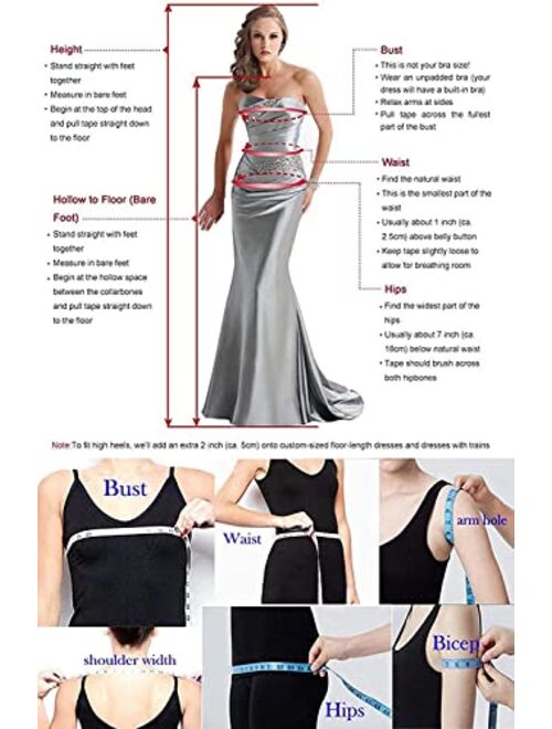Women's Satin Strapless Prom Dress Long High Slit Sleeveless Evening Formal Ball Gown with Pockets