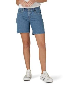 Women's Ultra Lux Mid-Rise a Line Jean Short