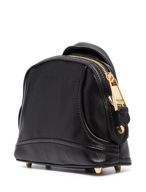 Moschino biker jacket-style leather crossbody bag