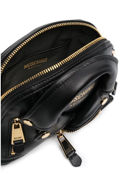 Moschino biker jacket-style leather crossbody bag