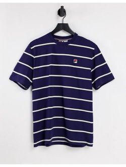 striped t-shirt with logo in navy