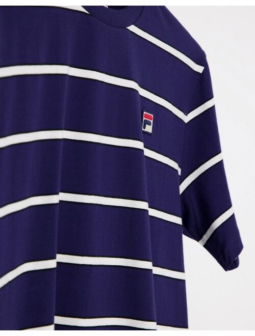 Fila striped t-shirt with logo in navy