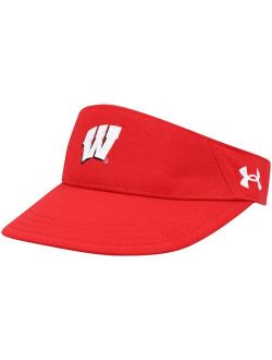 Red Wisconsin Badgers Tall Performance Visor