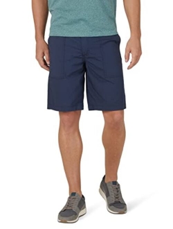 Men's Extreme Motion Relaxed Fit Utility Flat Front Short