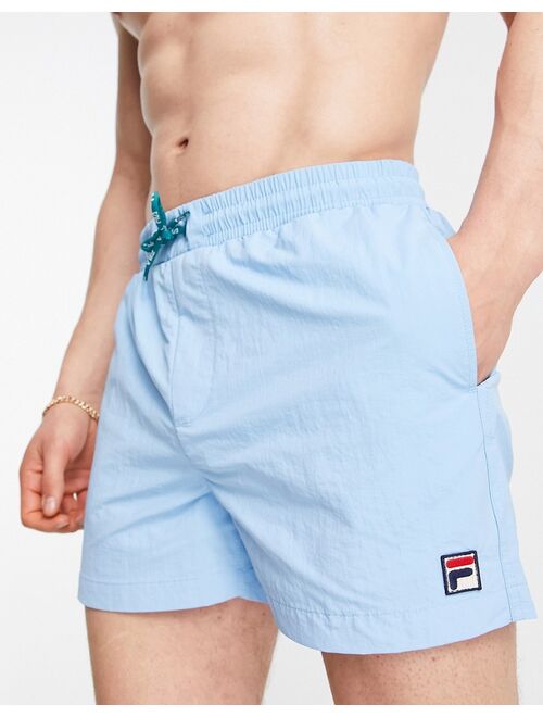 Fila Artoni box logo swim shorts in blue