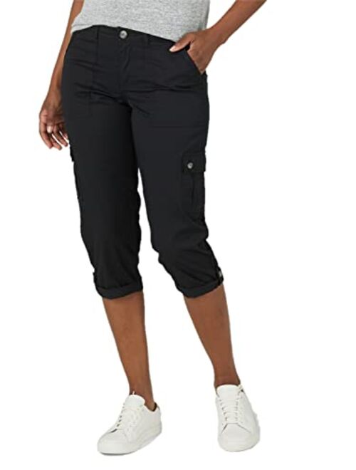 Lee Women's Flex-to-go Mid-Rise Relaxed Fit Cargo Capri Pant