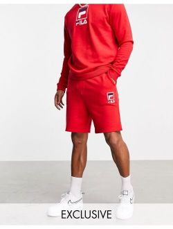 box logo shorts in red exclusive to ASOS