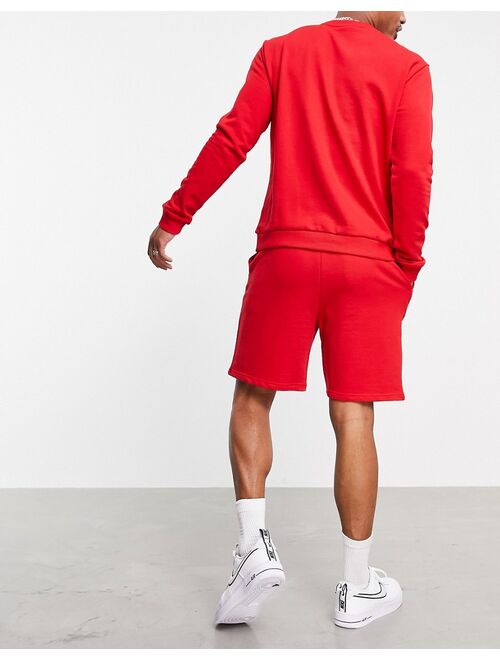 Fila box logo shorts in red exclusive to ASOS