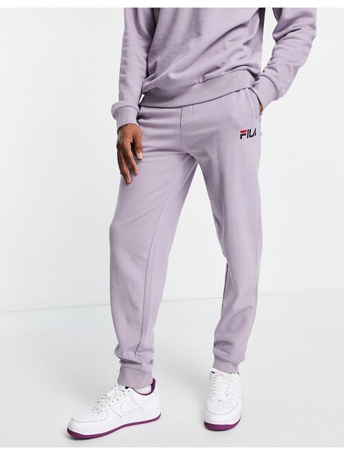 Fila sweatpants with logo in purple