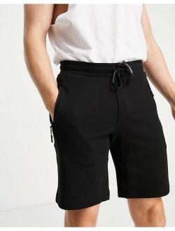 jersey shorts with back logo in black