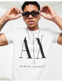 AX Icon large logo t-shirt in white