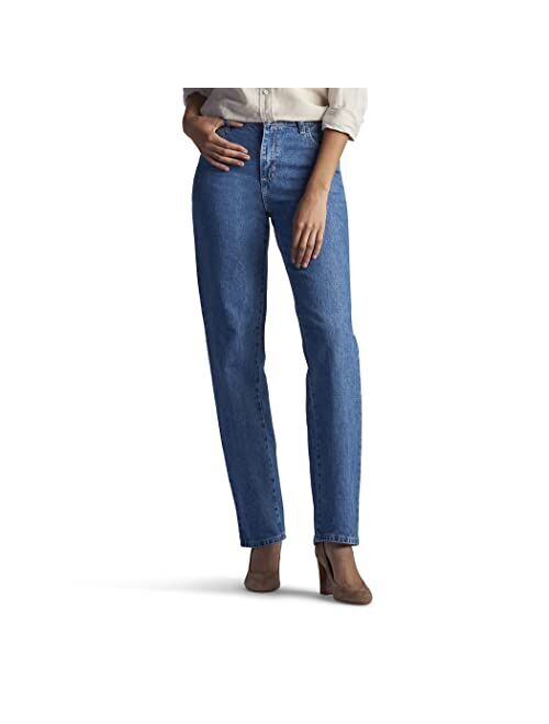 Lee Women's Petite Relaxed Fit All Cotton Straight Leg Jean