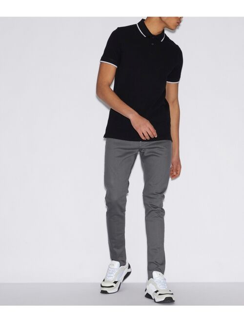 A|X Armani Exchange Men's Contrast Tipped Polo Shirt