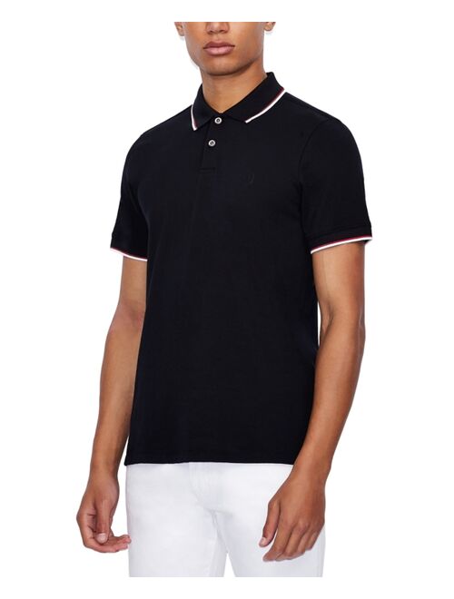 A|X Armani Exchange Men's Contrast Tipped Polo Shirt
