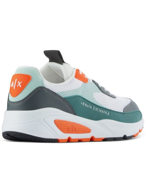 A|X Armani Exchange Men's Thick Sole Colorblock Sage & Gray Fashion Sneaker