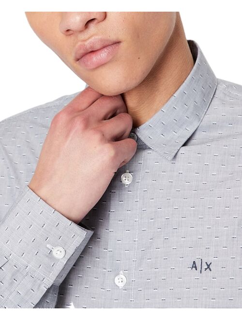 A|X Armani Exchange Men's Button-Down Logo Shirt