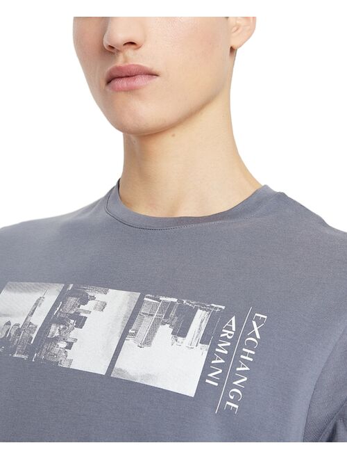 A|X Armani Exchange Men's NYC Skyline Logo T-Shirt