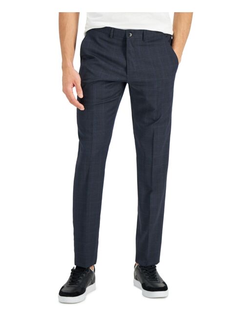 Buy A|X Armani Exchange Men's Blue Windowpane Wool Suit Separate Pants ...