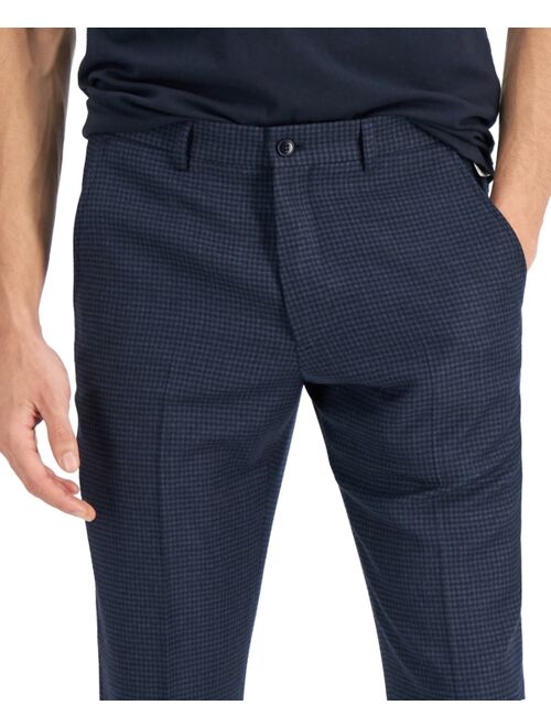 A|X Armani Exchange Men's Navy Micro Houndstooth Wool Suit Separate Pants