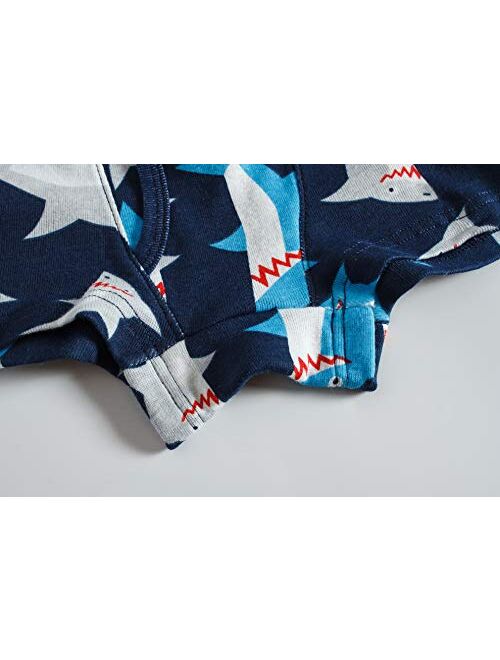 Sladatona Boys Boxer Briefs Shorts Cotton Dinosaur Shark Baby Toddler Underwear for Kids Boy 3/6 Pack