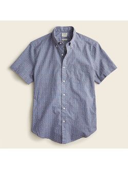 Short-sleeve Secret Wash organic cotton poplin shirt