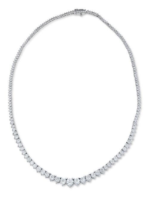 Macy's Diamond Graduated 18" Collar Necklace (5 ct. t.w.) in 14K White Gold