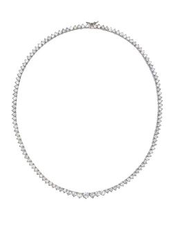 Macy's Cubic Zirconia Graduated Tennis 16" Collar Necklace in Sterling Silver
