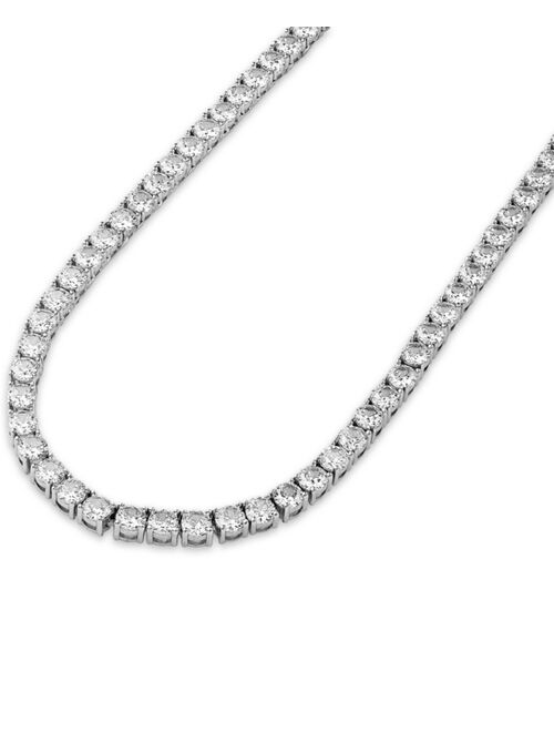 Esquire Men's Jewelry Cubic Zirconia 22" Tennis Necklace (Also in Black Spinel), Created for Macy's