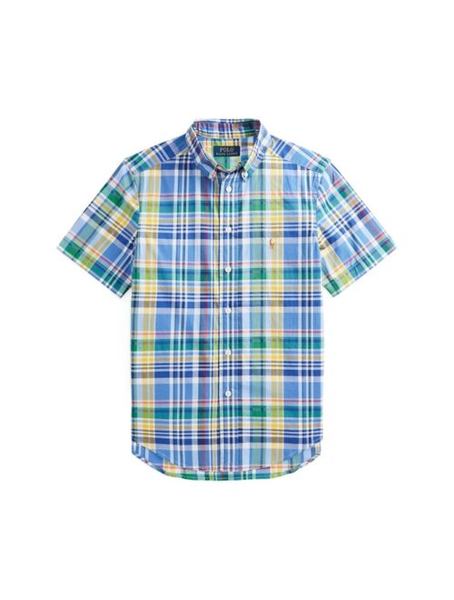 Polo Ralph Lauren Big Boys Plaid Poplin Short-Sleeve Shirt