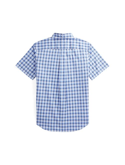 Polo Ralph Lauren Big Boys Plaid Poplin Short-Sleeve Shirt