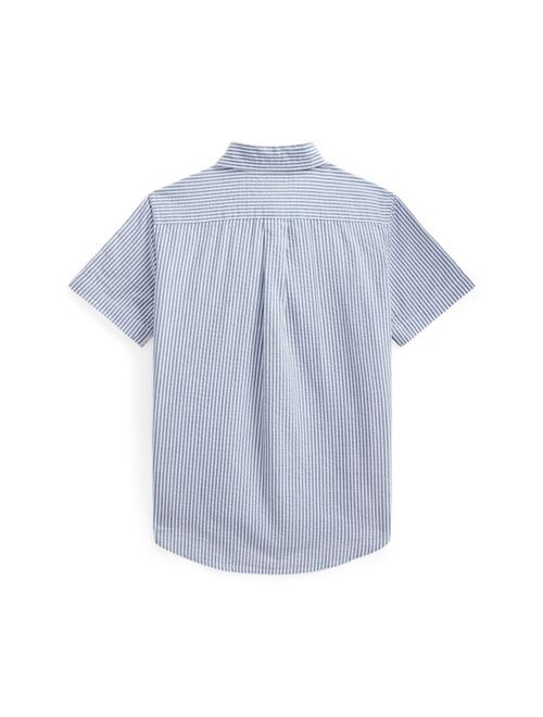 Polo Ralph Lauren Little Boys Striped Seersucker Short Sleeve Shirt