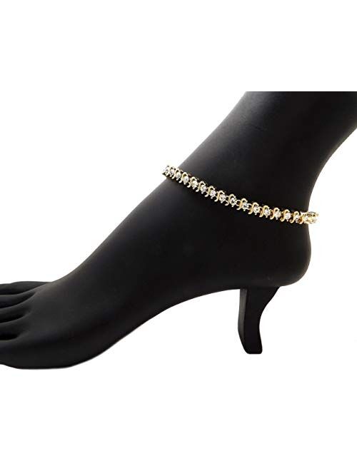 NYFASHION101 Women's 4mm Tennis Chain Ankle Bracelet Anklet