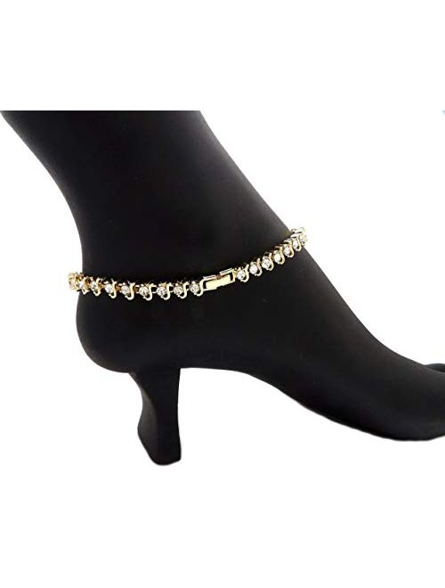 NYFASHION101 Women's 4mm Tennis Chain Ankle Bracelet Anklet