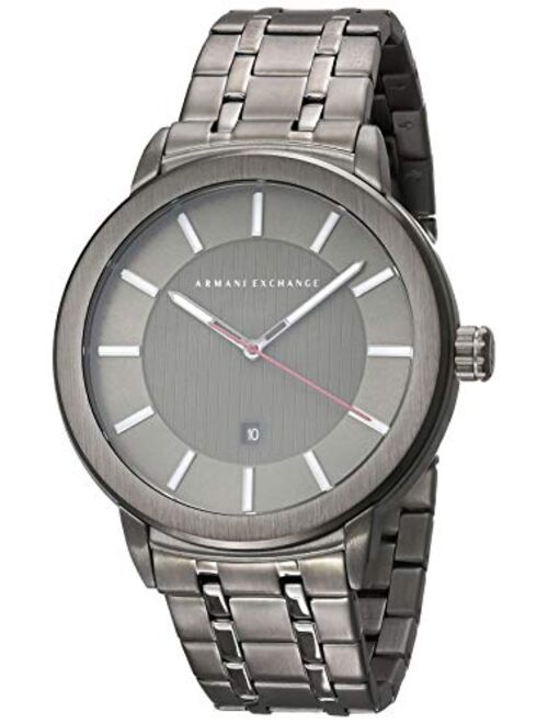 A|X Armani Exchange Armani Exchange Men's Three-Hand Date Gunmetal-Tone Stainless Steel Watch AX1472