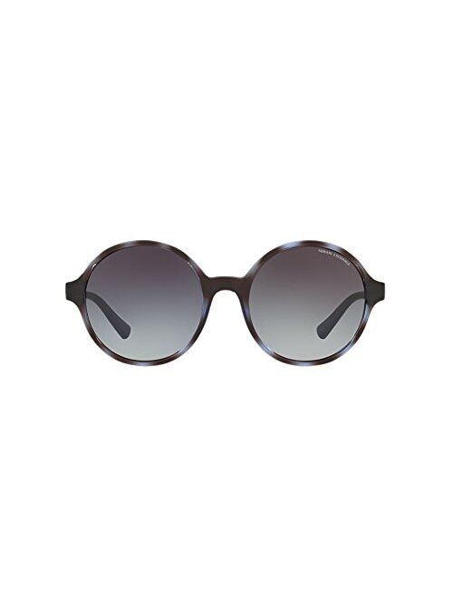 A|X Armani Exchange AX4059S Sunglasses 82068G-55 - Havana Blue Twilight Frame, Grey Gradient