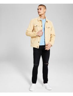 Men's Faux-Suede Trucker Jacket